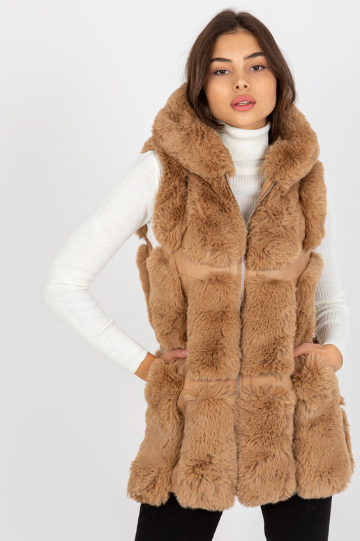 Velbloudí vesta z eko kůže s...