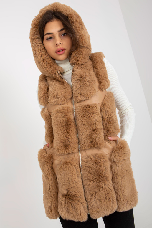 Velbloudí vesta z eko kůže s...