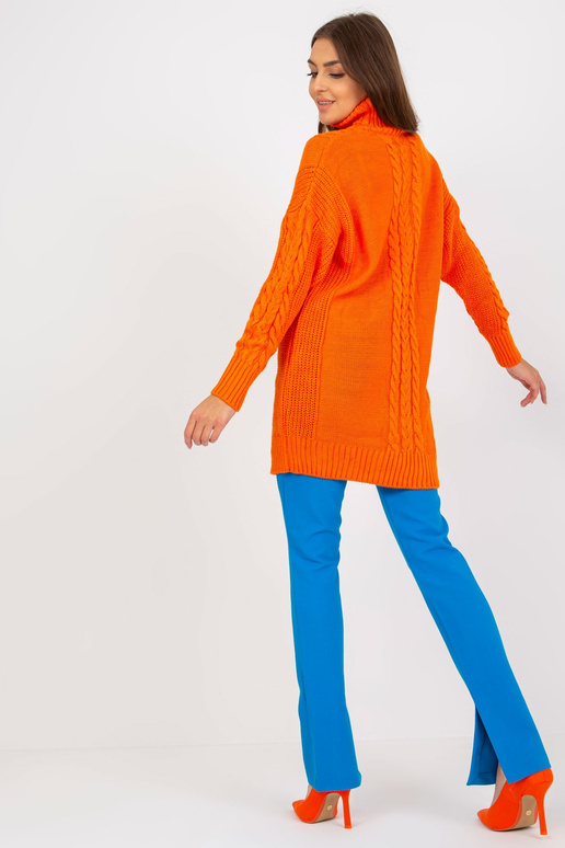 Oranžové Mini rolákové pletené šaty... Oranžové Mini rolákové pletené šaty...