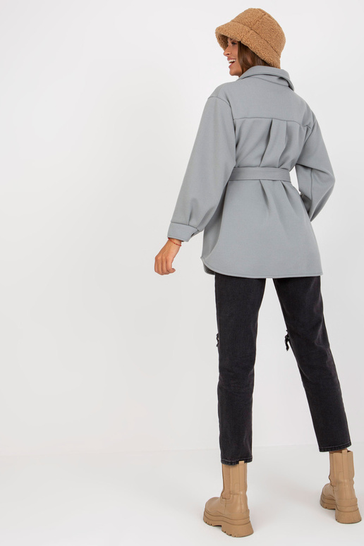 Šedá svrchní košile jedné velikosti s...