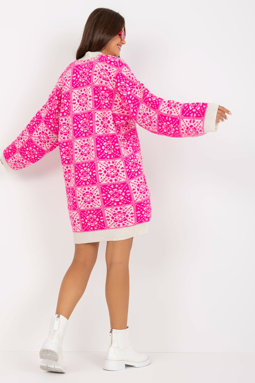 Bílo-růžový dámský cardigan RUE PARIS