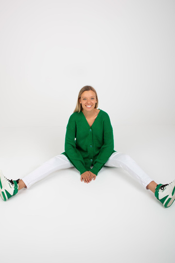 Zelený dlouhý oversized...