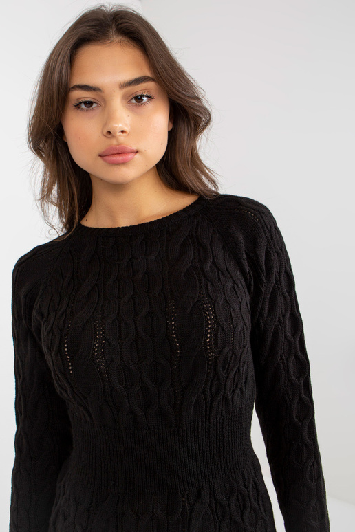 Černé midi šaty s rozparkem RUE PARIS Černé midi šaty s rozparkem RUE PARIS