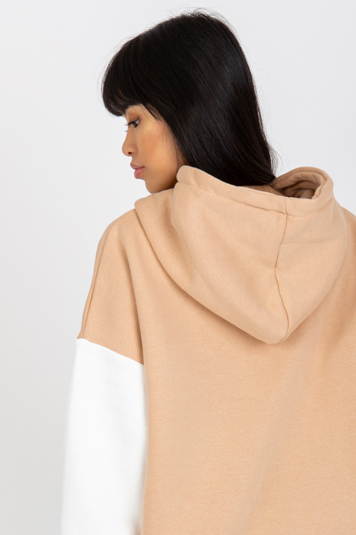 Béžovo-ecru mikina basic klokanka RUE...