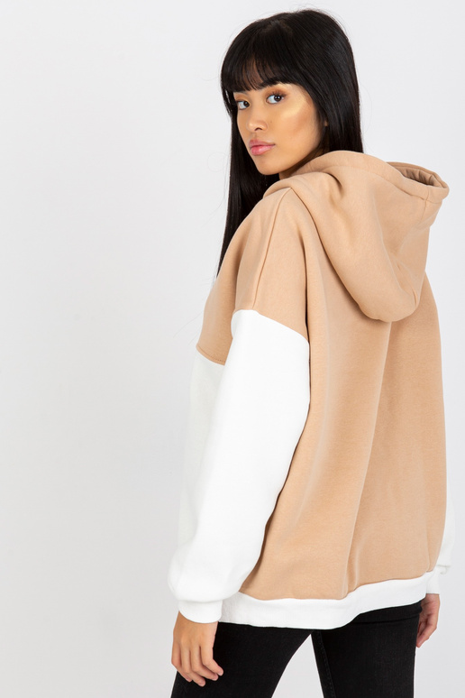 Béžovo-ecru mikina basic klokanka RUE...