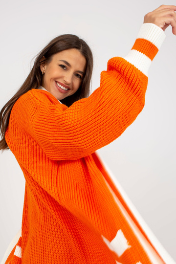 Oranžový dlouhý kardigan...