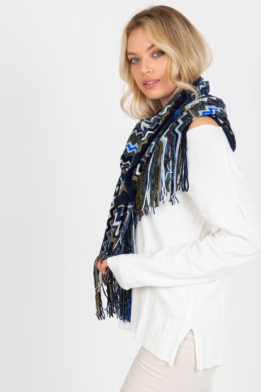 Námořnická modrá dámská zimní šála se...