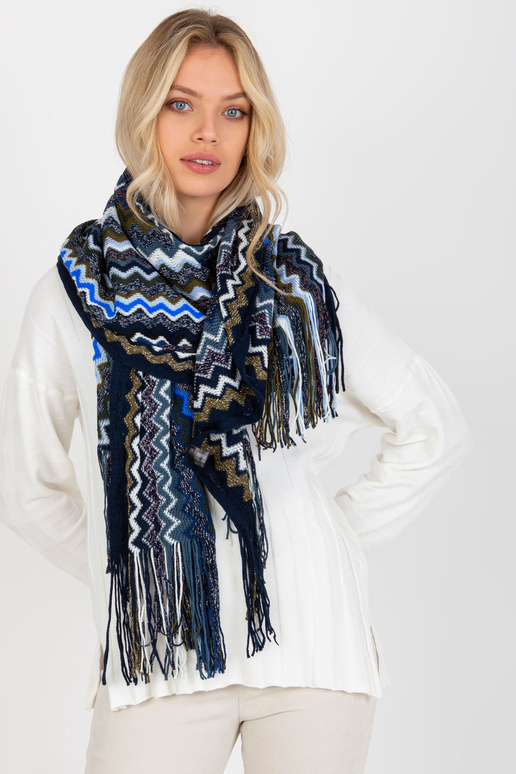 Námořnická modrá dámská zimní šála se...