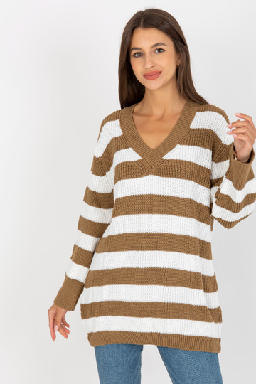 Bílo-béžový oversized svetr... 2