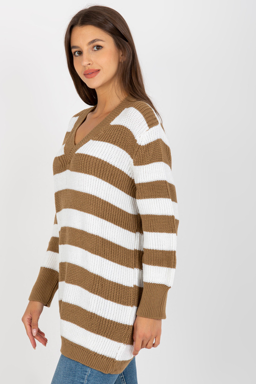 Bílo-béžový oversized svetr s...