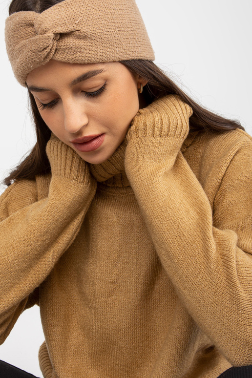 Velbloudí dlouhý svetr s vysokým...