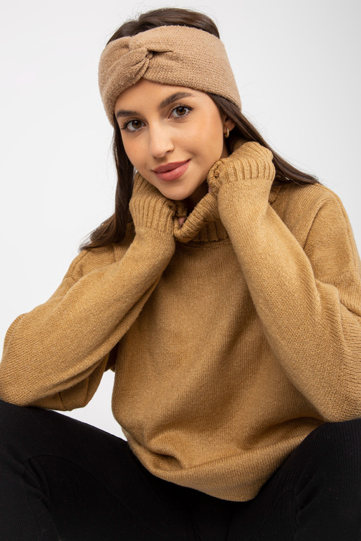 Velbloudí dlouhý svetr s vysokým...