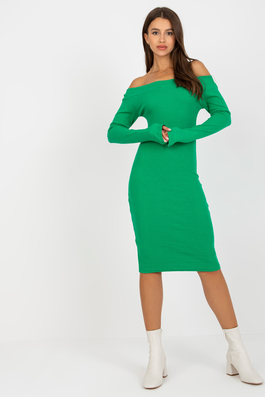 Zelené žebrované základní neformální...