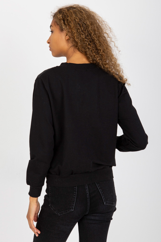 Černý prošívaný bomber s kapsami RUE...