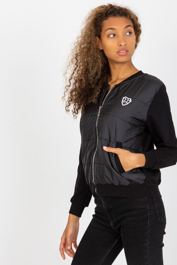 Černý prošívaný bomber s... 2