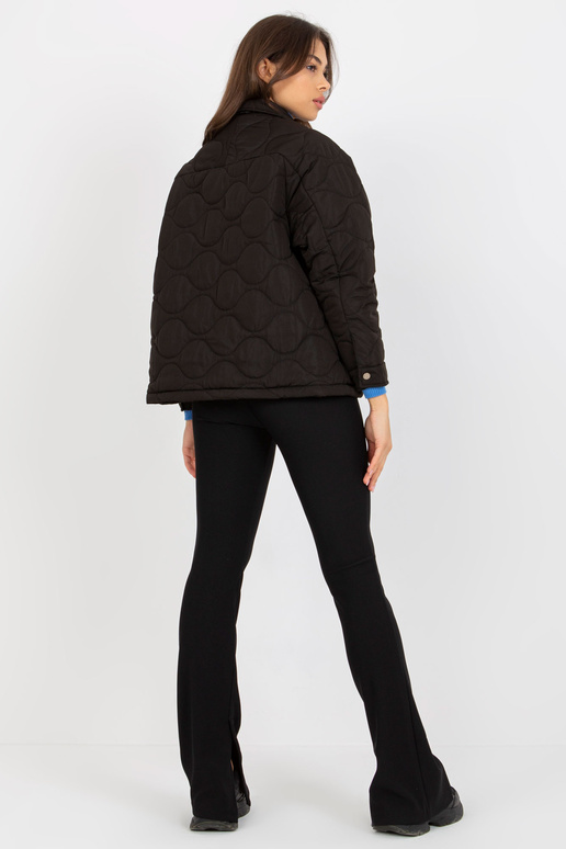 Černá přechodová prošívaná bunda