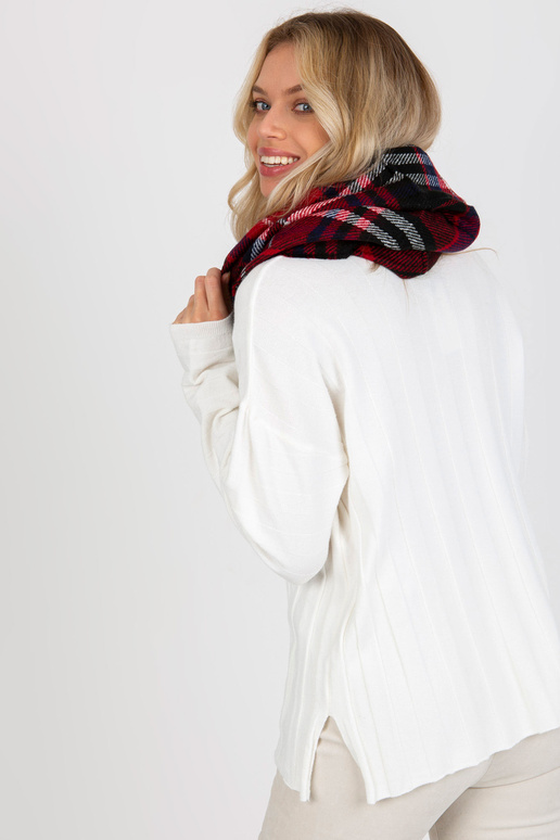 Černočervený dámský kostkovaný potisk...