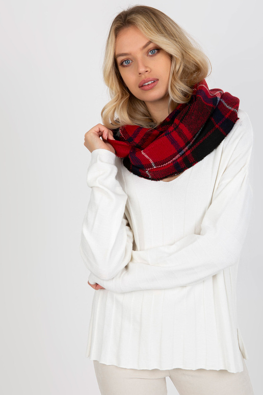 Černočervený dámský kostkovaný potisk...