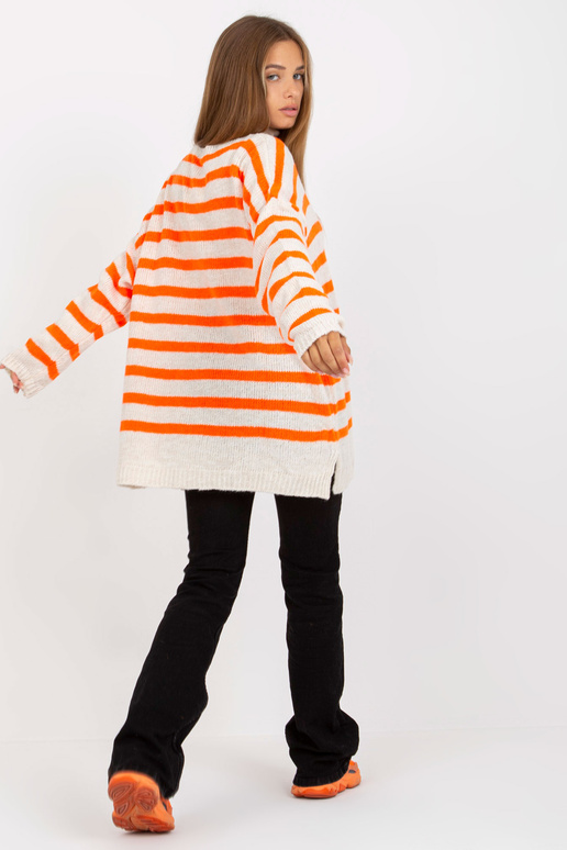 OCH BELLA bílo-oranžový pruhovaný...