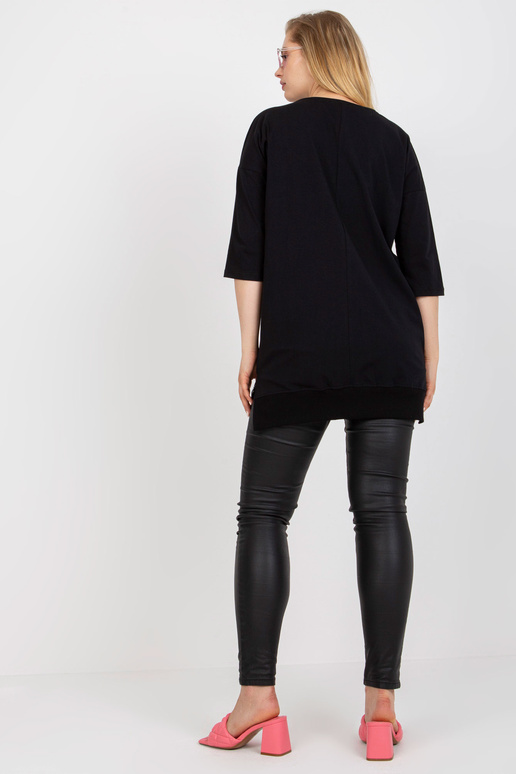 Černá nadměrná dlouhá halenka s...