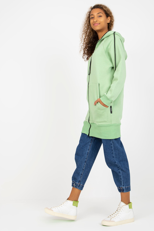 Světle zelené dlouhé kardigany basic...