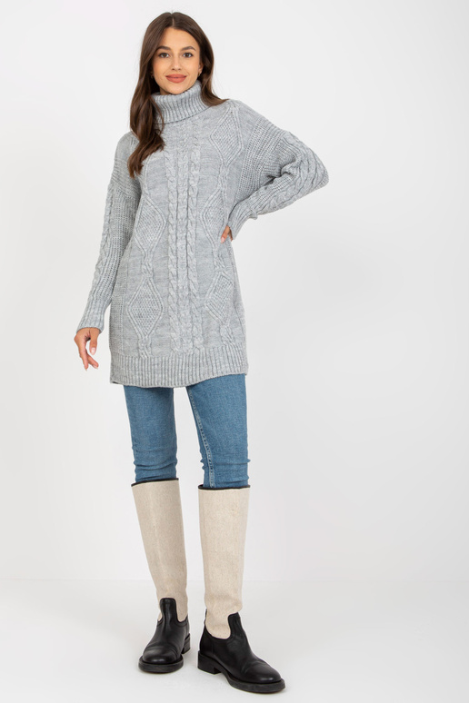 Šedé minišaty s copánky RUE PARIS