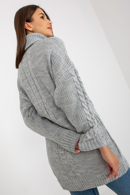 Šedé minišaty s copánky RUE PARIS