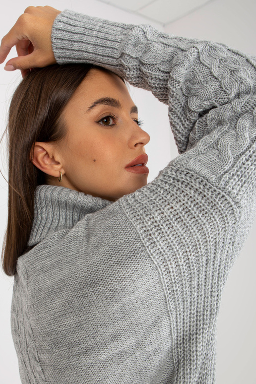 Šedé minišaty s copánky RUE PARIS