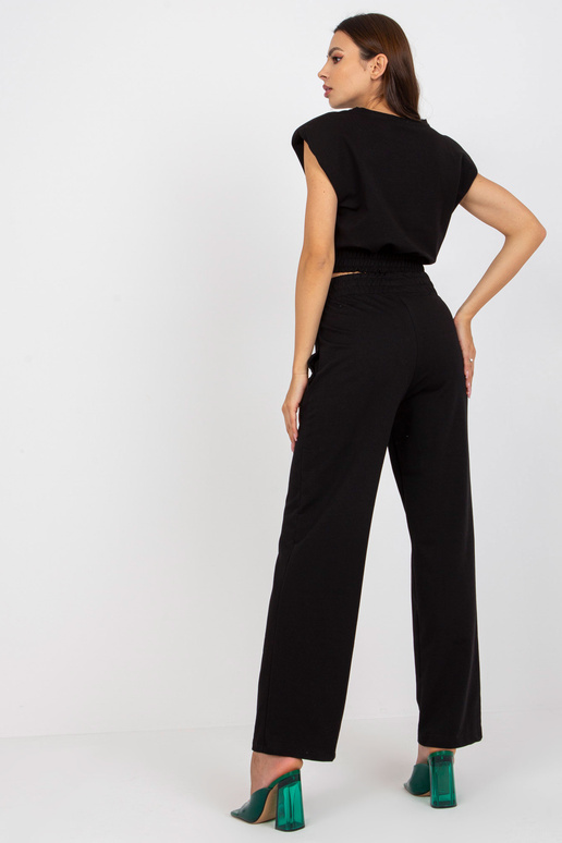 Černá dvoudílná základní bavlněná...