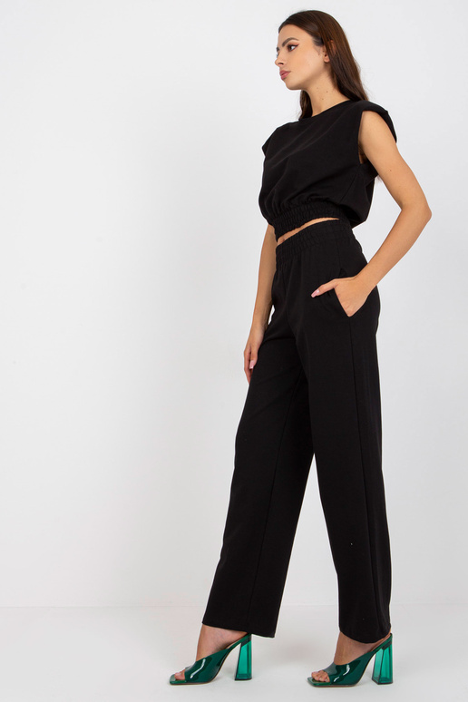 Černá dvoudílná základní bavlněná...