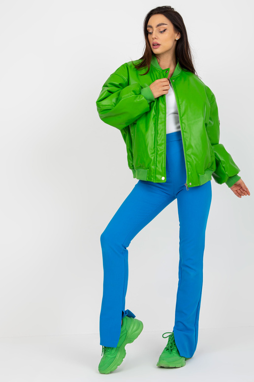 Světle zelená přechodná bomber bunda...