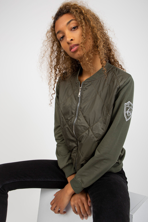 Khaki dámská bomber mikina s...