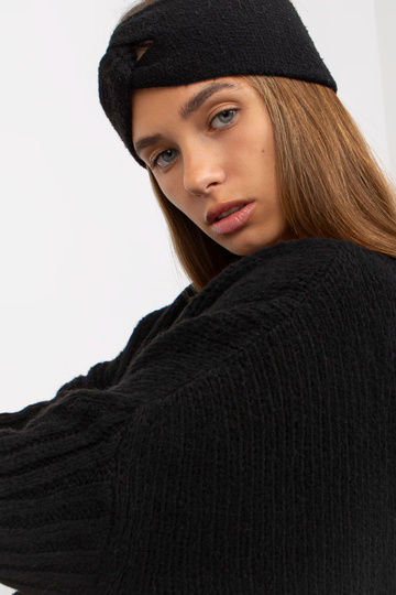 Černý oversized svetr s...