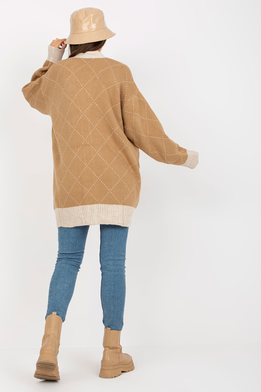 Velbloudí kardigan se zapínáním na...