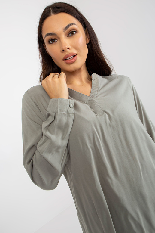 Světle zelená viskózová halenka s...