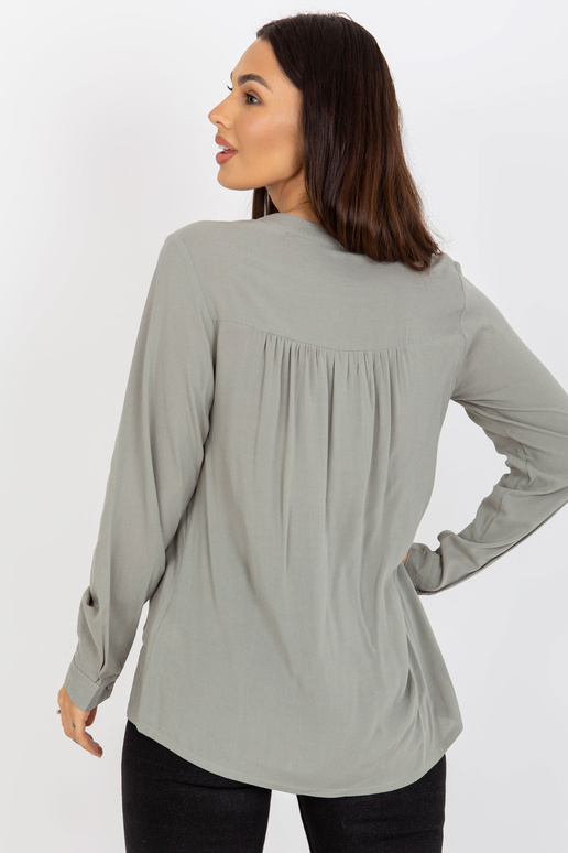 Světle zelená viskózová halenka s...