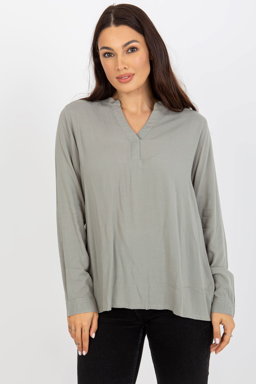 Světle zelená viskózová halenka s...