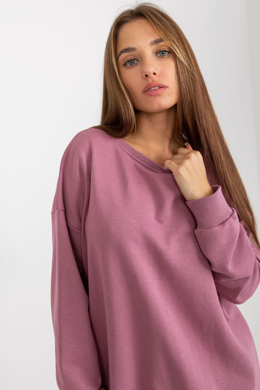 Špinavě růžová basic mikina s kapsami