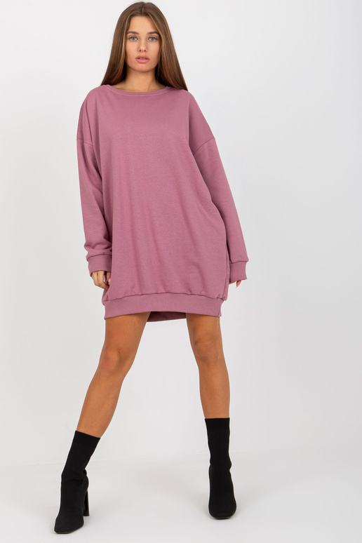 Špinavě růžová basic mikina s kapsami