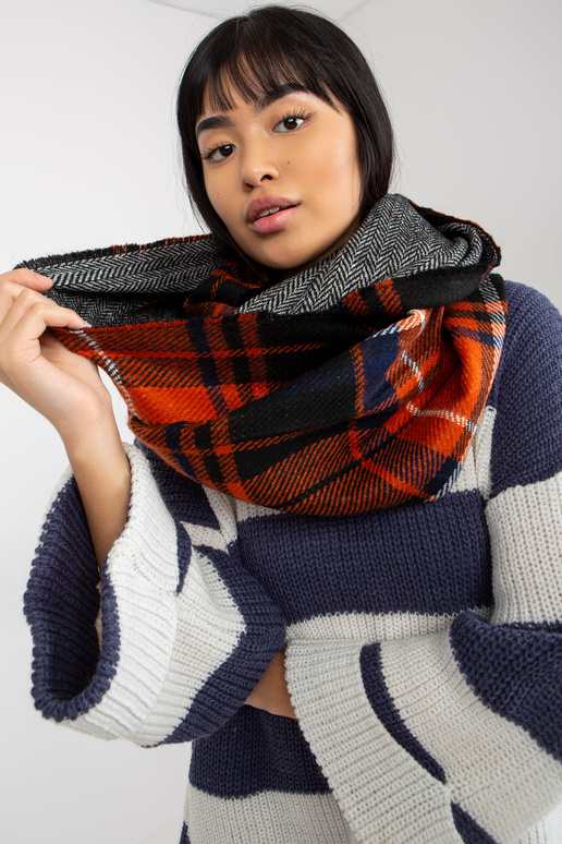 Komin AT-KM-1402.20 ORANŽOVÁ/ČERNÁ/NAVY Komin AT-KM-1402.20 ORANŽOVÁ/ČERNÁ/NAVY