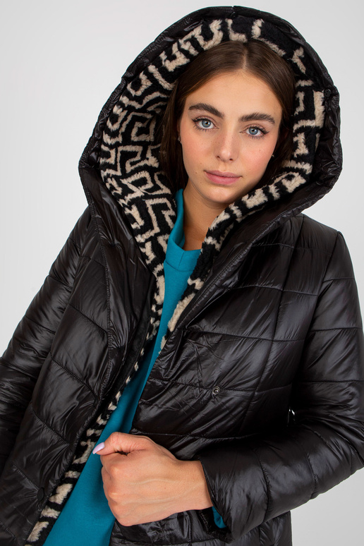 Černá prošívaná přechodová bunda s...