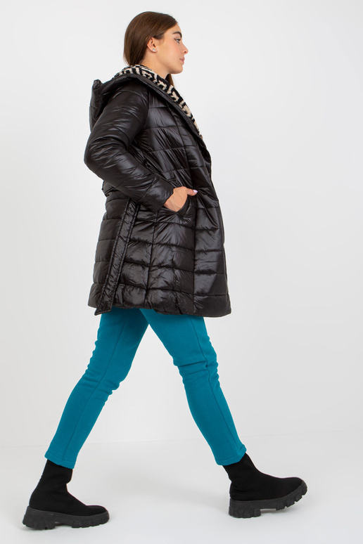 Černá prošívaná přechodová bunda s...