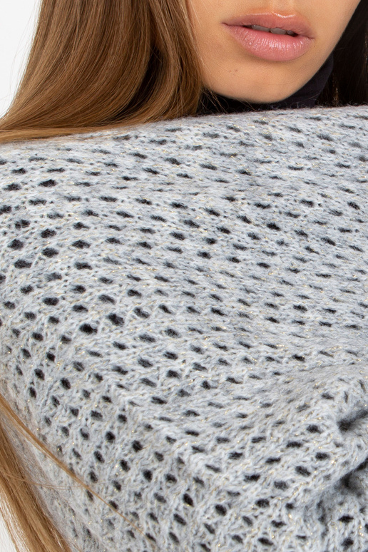 Šedý dlouhý prolamovaný kardigan s... Šedý dlouhý prolamovaný kardigan s...