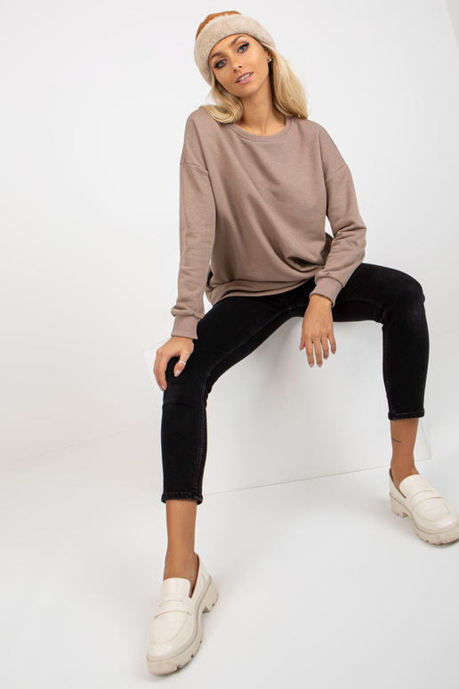 Základní mikina Dunkelbeiges langes s...