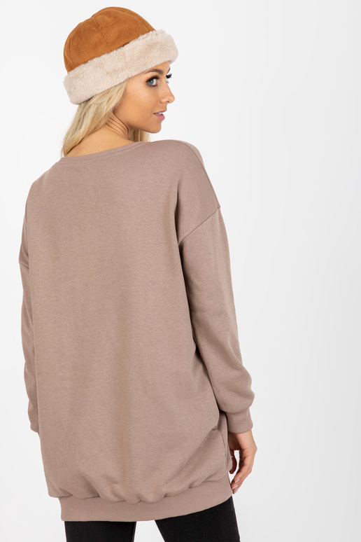 Základní mikina Dunkelbeiges langes s...