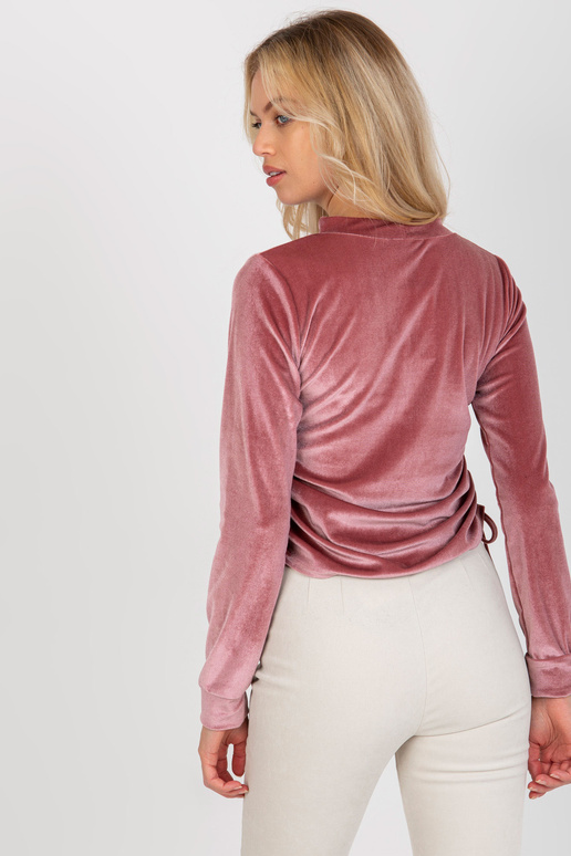 Špinavě růžová velurová krátká...