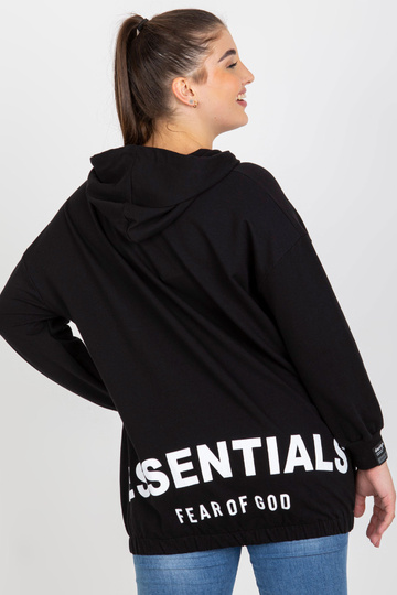 Černá mikina velikosti plus...