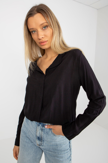 Černá viskózová košilová... 2