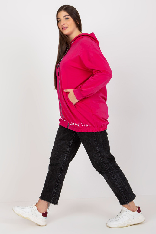 Fuchsiová mikina velikosti plus s...