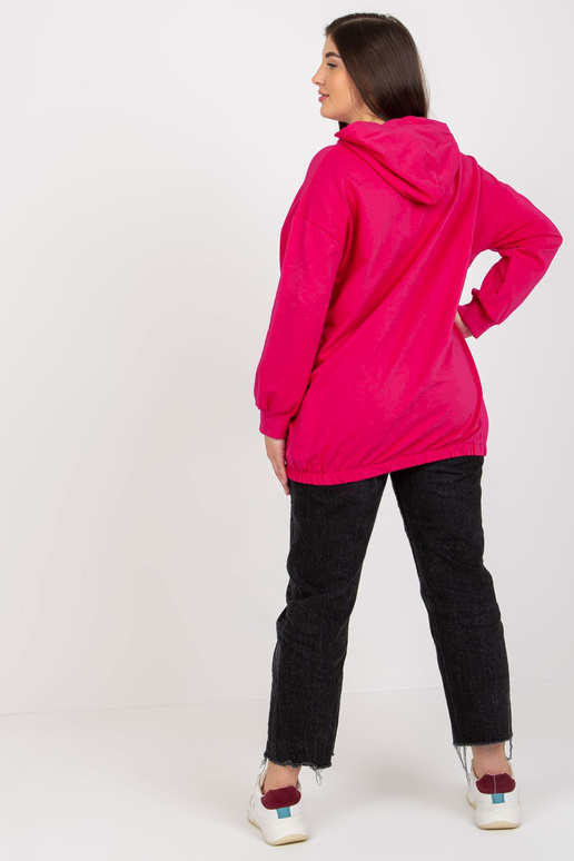 Fuchsiová mikina velikosti plus s...